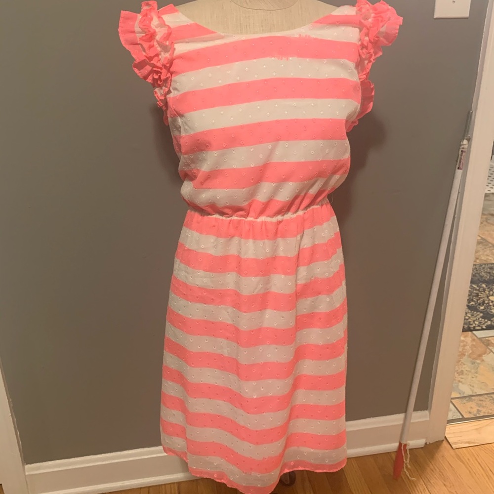 Pink and white striped Lily dress